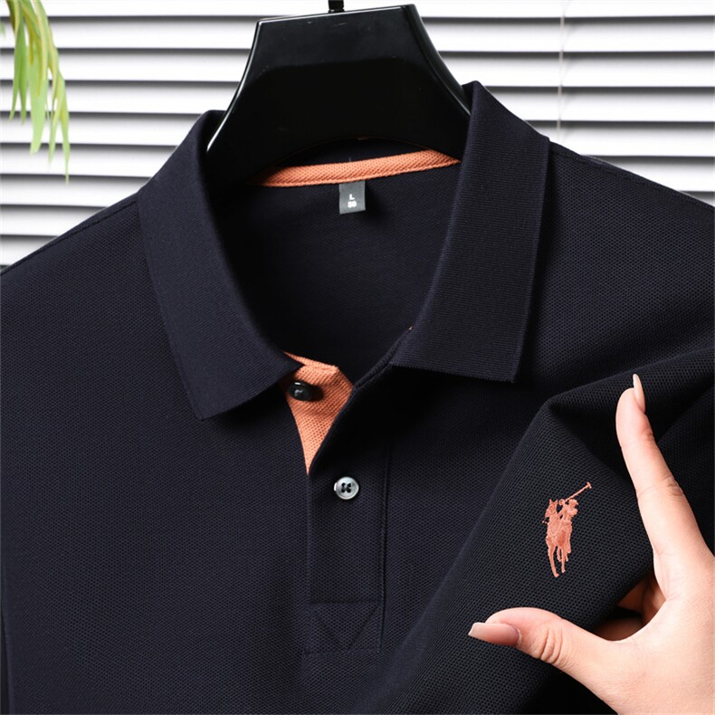 男装T恤DAL5505十三色2026秋季新款丝光纯棉长袖T恤，男装T恤，钱塘207-1