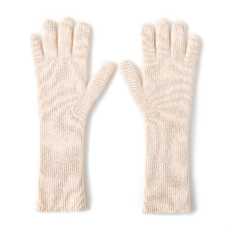 2025年新款百搭女士双股加厚保暖分指手套，手套，轩妮羊绒