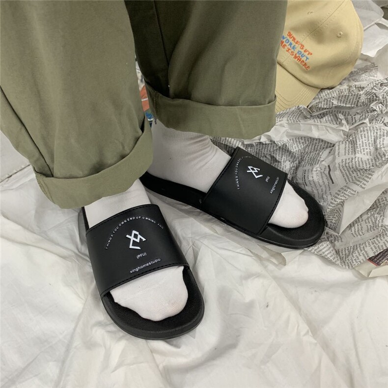 超火ins韩版拖鞋夏2021新款男女情侣外穿家居凉拖一字拖T,男鞋拖鞋,星座1501