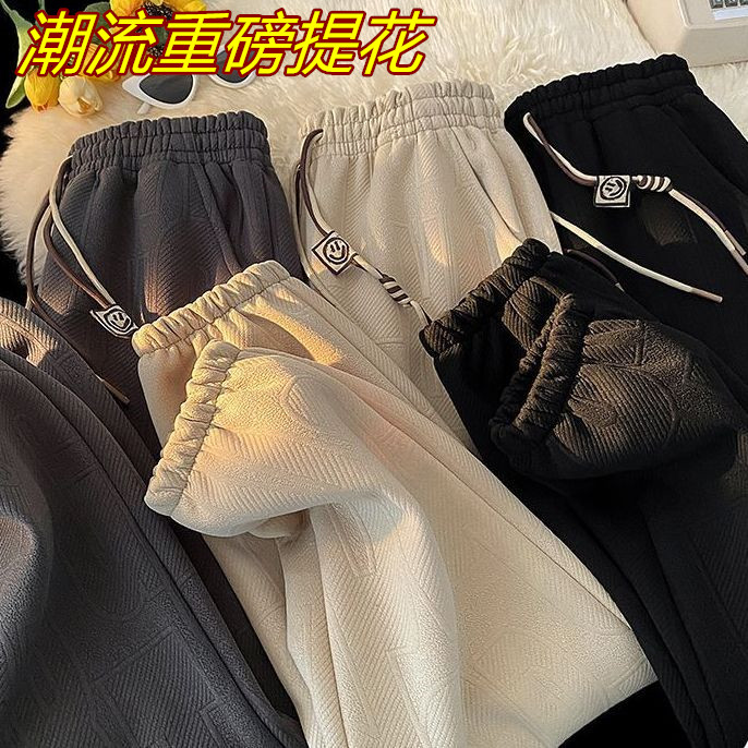 现货大码2025秋季新款男士休闲运动裤卫裤加绒加厚长裤K35图片