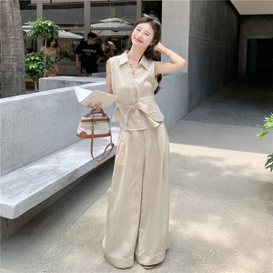 《现货好数据》26夏天丝亚麻老钱风套装女RF2B153-7018-P190-K308图片