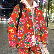 MY207风盘扣加厚保暖东北大花棉衣外套大码男女特色花棉袄潮，男装棉衣，星座115A(原星座507）