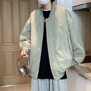 秋季新款高级感立领夹克男士韩版潮流港风宽松外套W8821-P65图片