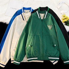 毛毯风2026春季新款印花棒球服夹克外套情侣休闲潮A436-8901-P50，男装夹克，电商A436