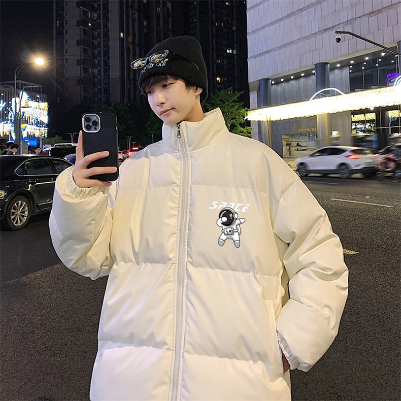 2025冬季新款潮流加厚棉衣PU皮棉服帅气面包服XZ102A-4-5139-P115,男装棉衣,星座211-2