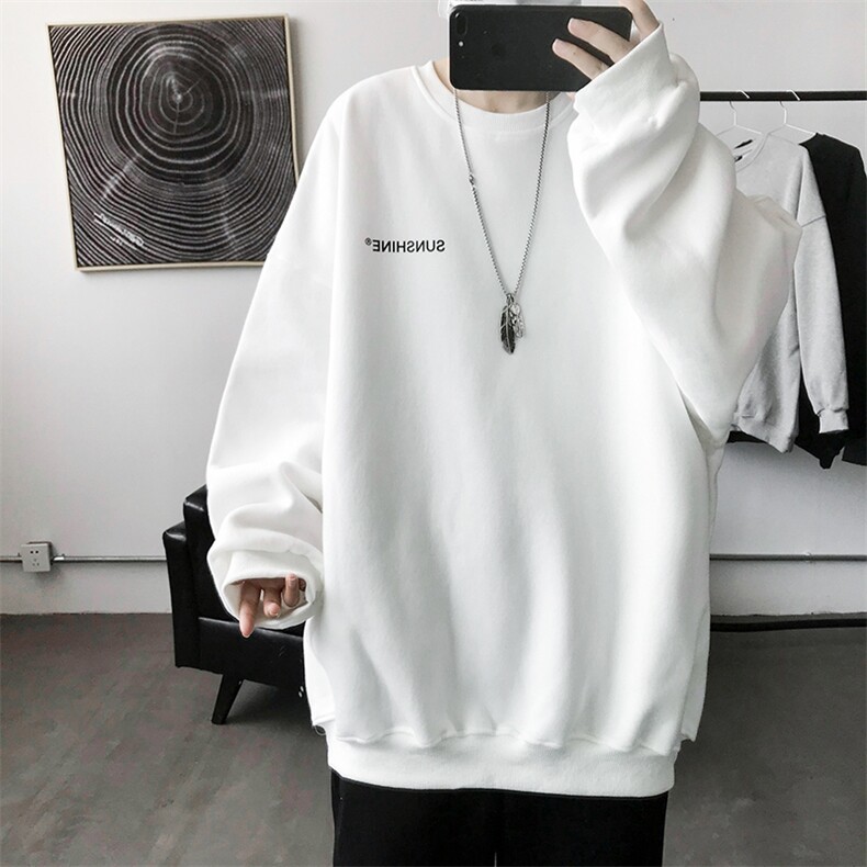 W33 中性情侣印花圆领秋冬卫衣 常规P28 加绒P38 S-5XL 支持定制图片