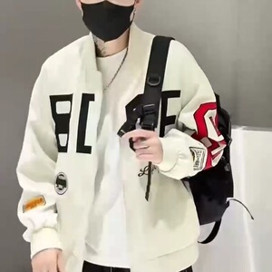 1506-1/JM5041/P64美式复古vibe刺绣夹克外套秋季新款机车飞行员图片