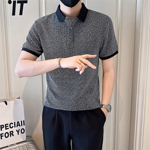 店主风社会小伙男翻领POLO衫男保罗衫301A-1/PL114/P53图片