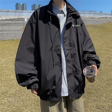 冲锋衣男韩版潮流字母刺绣2024冬季新款ins宽松百搭外套W4472-P55，男装夹克，星座412-2