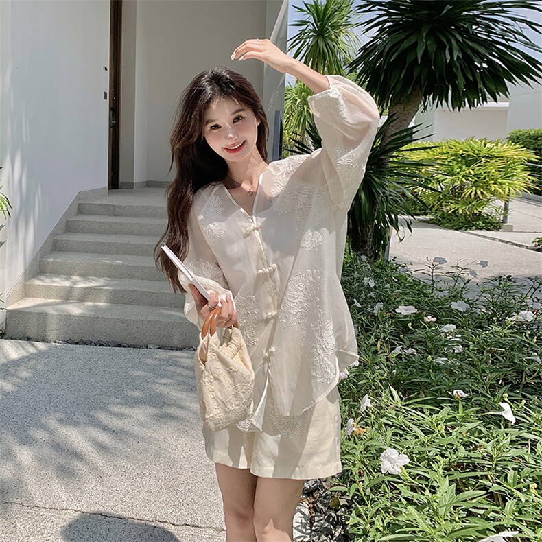 【新款现货】风刺绣套装088-6615p135k188,女装套装/套裙,2C088
