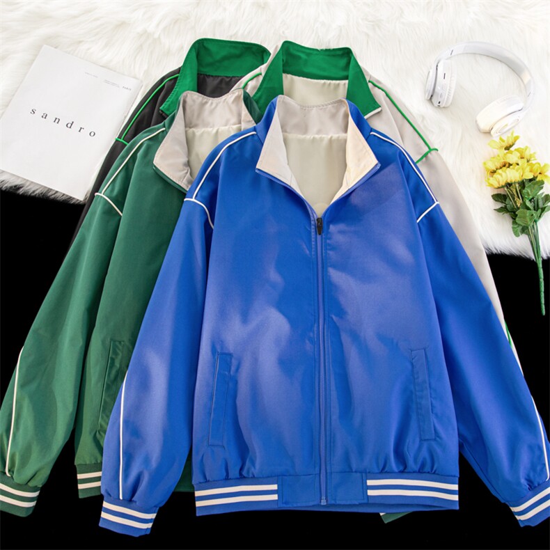 毛毯风2026春季新款印花棒球服夹克外套情侣休闲潮A436-8893-P50,男装夹克,电商A436
