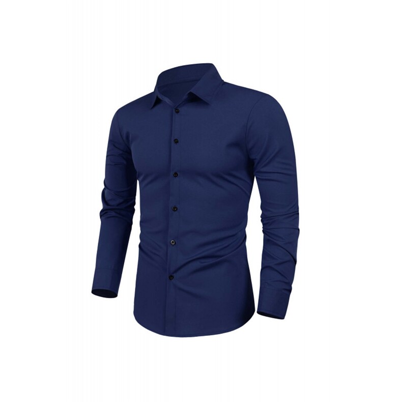 秋季多色微弹纯色百搭商务时尚长袖衬衣XZ402-2P30控48C321货足，男装衬衫，星座402-2