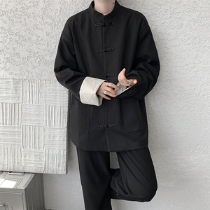 高品质新中式加厚外套褂子男风情侣外套 JK1330P128图片