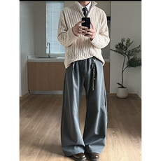 网图~老钱风麻花POLO领cleanfit净版毛衣针织衫W1359/特P65，男装Polo衫，电商B350