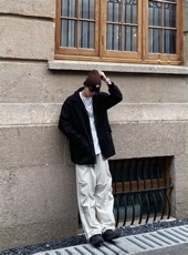 秋季青春流行男夹克文艺潮毛呢外套FA11P50，男装夹克，星座1116-2