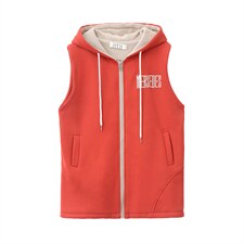 2022年秋季纯色棉常规通勤拉链连帽马夹，女装马甲，依倍林