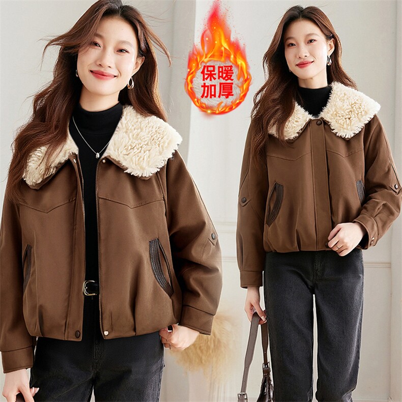 现货！加绒加厚冬季新款棉衣女派克服,女装棉衣/棉服,韩蔻秀