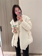 韩版带帽可推卸羽绒服，女装羽绒服，玩美
