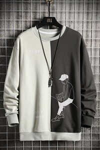 青少年t恤男长袖中上衣服男士卫衣春秋款潮流打底衫DS982T图片