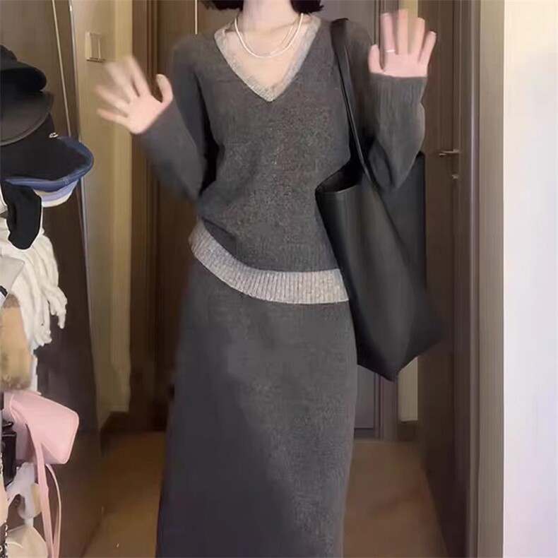 羊毛套装裙,针织衫/毛衣,泰沅羊绒