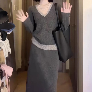 羊毛套装裙图片