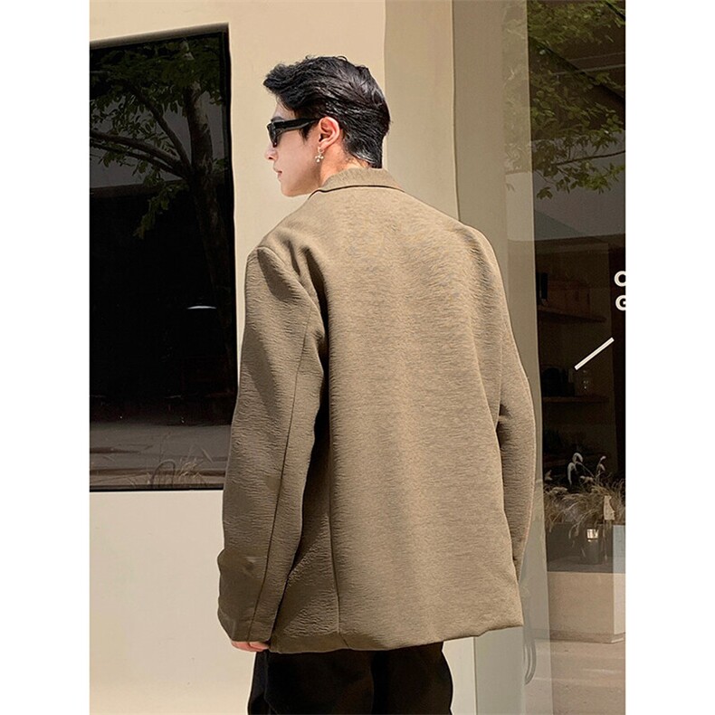 小众设计高级感穿搭小西服秋季韩版百搭肌理西服上衣HY665TP70,男装西服,电商A102B