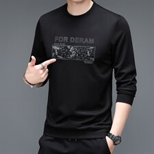 2023新款卫衣男士加绒上衣针织衫长袖T恤P59，男装针织衫/毛衣，电商D223-1