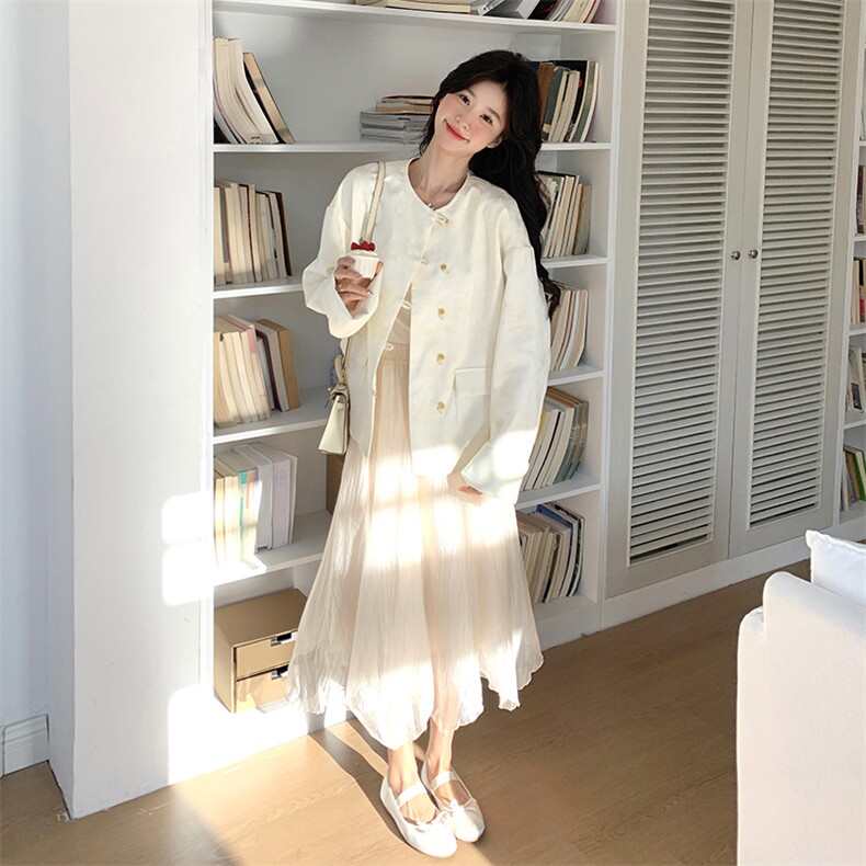 新中式国风小香风提花外套女2025春秋季新款韩版休闲显瘦短款上衣,女装短外套,2D035