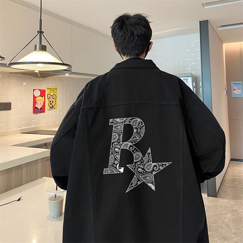 牛仔夹克男大码牛仔外套男茄克 NJ77328-P60加绒款-P75图片