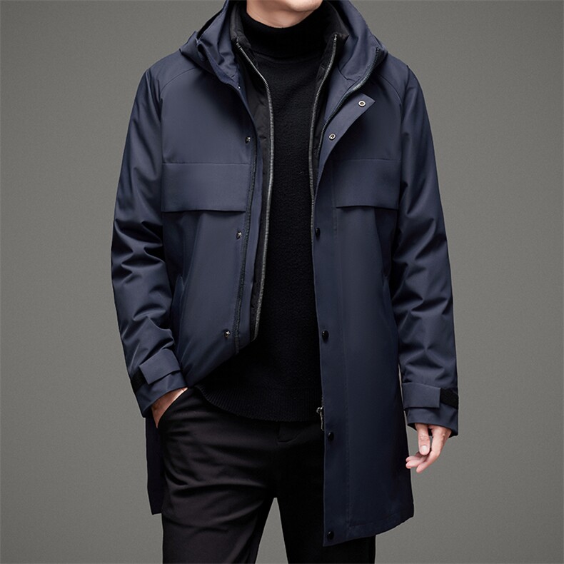 BAMJ-1212Y钱塘2020-2冬季厚款休闲简约长款中年男士外套P320,男装夹克,钱塘207-2