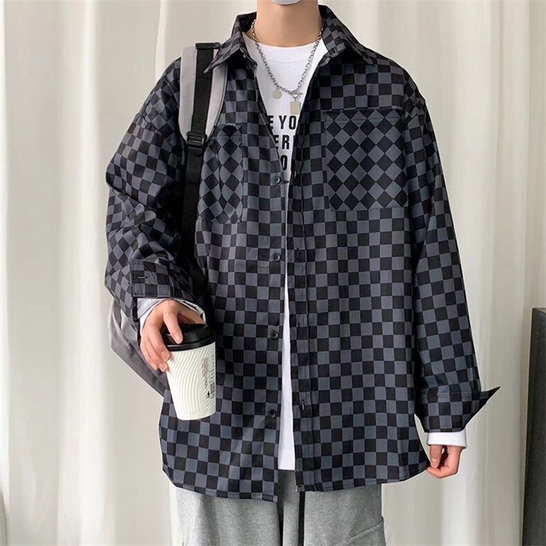 长袖衬衫春款男港风潮流W2210P32，男装衬衫，星座1116-2