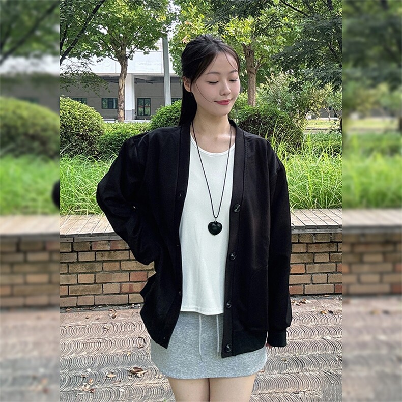 抖音得物高品质二开26春季美式潮牌宽松卫衣开衫日系肌理男女外套,女装短外套,电商A443
