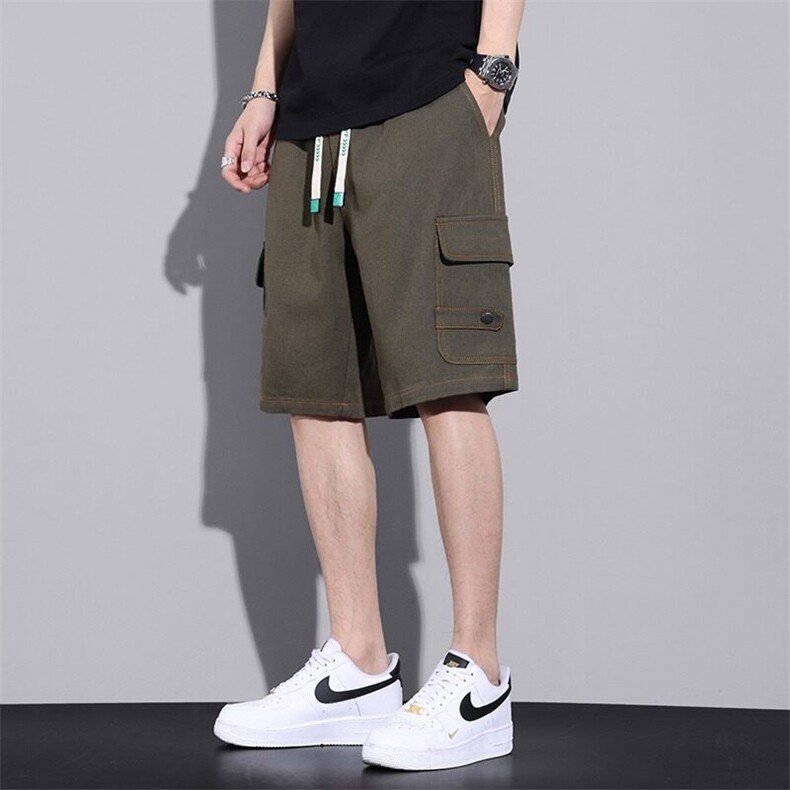 2025夏季新款男工装短裤夏季纯棉薄款美式潮牌加大加肥休闲,男装牛仔裤,星座715-4