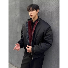 网图美潮三幻蛇仿兔毛boxy飞行员夹克棉服W1936/特P98，男装夹克，电商B350