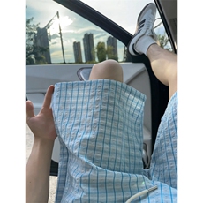 很夏天的清爽糖果色经典格子短裤，A061-AD01565-特P25-视频截图，男装牛仔裤，电商A061