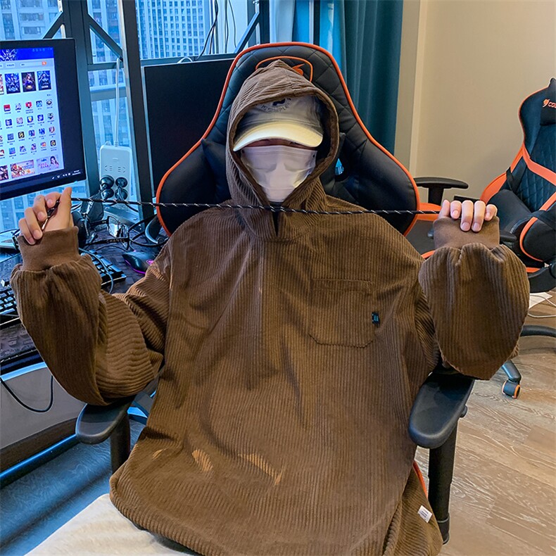日系复古连帽卫衣男秋季港风潮流痞帅百搭潮休闲宽松外套WY22-P33,女装短外套,星座1008-1