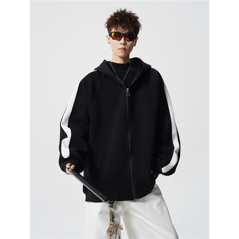 重磅拼色男女连帽卫衣特P60M-3XL，男装卫衣，电商B325