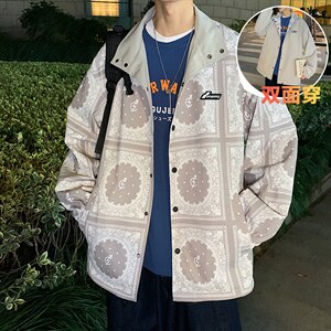 男春季休闲夹克新款潮牌宽松双面穿上衣外套CYJK2120-P75图片