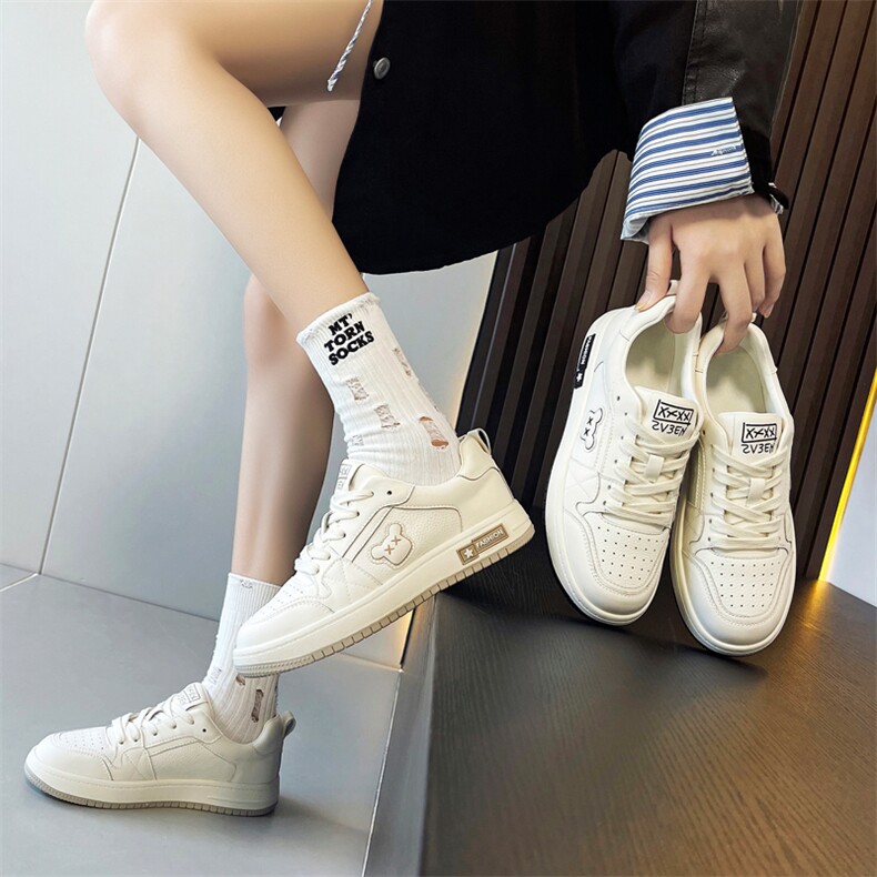 真皮小白鞋女2024秋季新款舒适百搭板鞋休闲鞋女款运动鞋,女鞋休闲鞋,电商A223