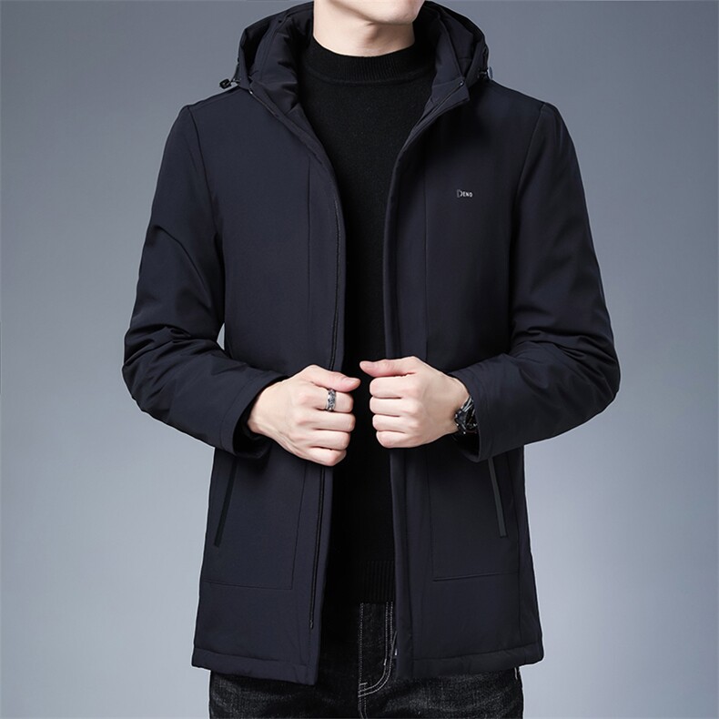 AN9155钱塘2020-3秋冬中年男士商务休闲保暖连帽羽绒服外套P225，男装羽绒服，钱塘207-3