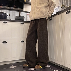 高克重圈圈尼面料慢时尚休闲裤肌理毛绒舒适感简约裤K881P60控98，男装休闲裤，电商A102B