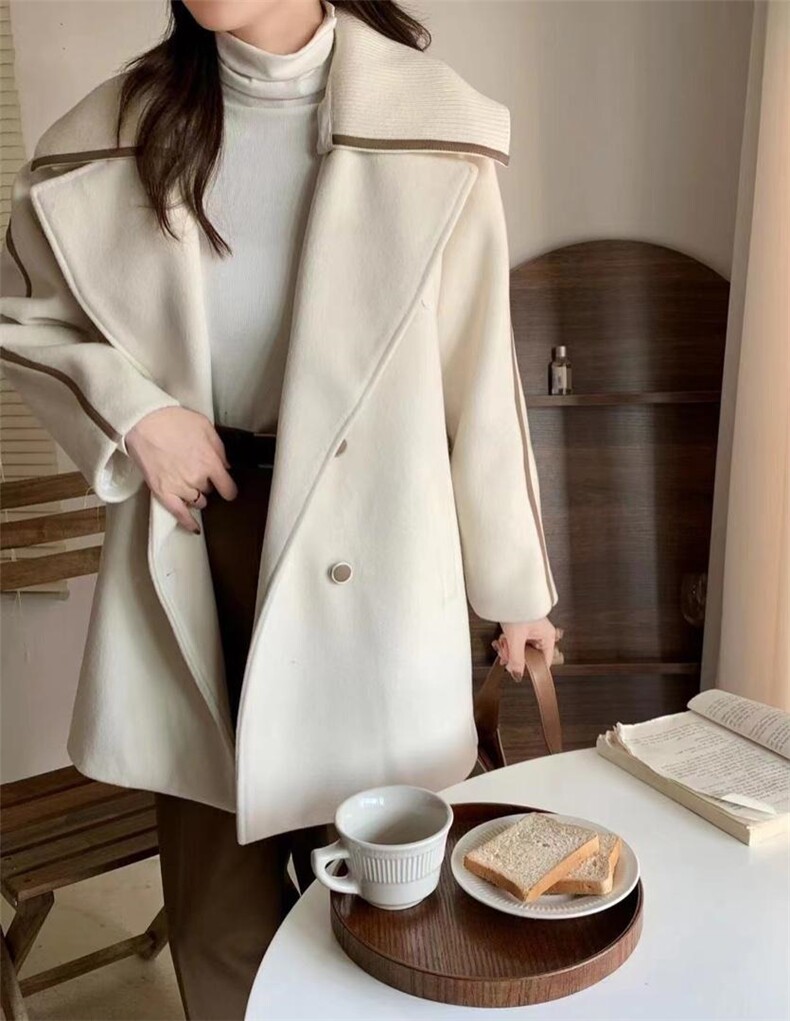 呢料大衣，女装毛呢外套，嗨摩拉