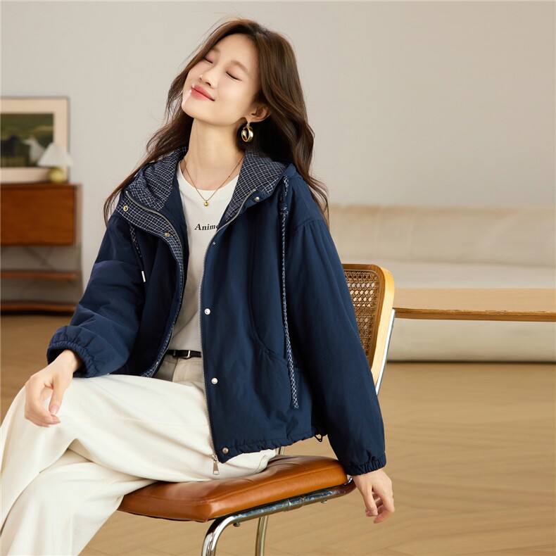 现货！！！！薄款连帽棉服女,女装棉衣/棉服,素月