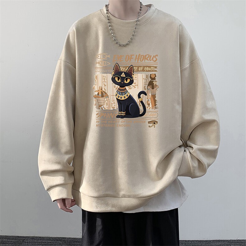 麂皮绒卫衣男大码重磅长袖t恤男JW81429-P35,男装T恤,电商A040