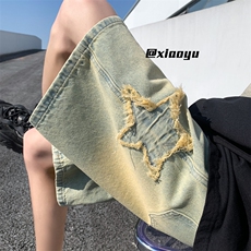 XZ616夏季新款水洗做旧牛仔直筒五分裤短裤TY821P45控58，男装牛仔裤，星座512A（原616）