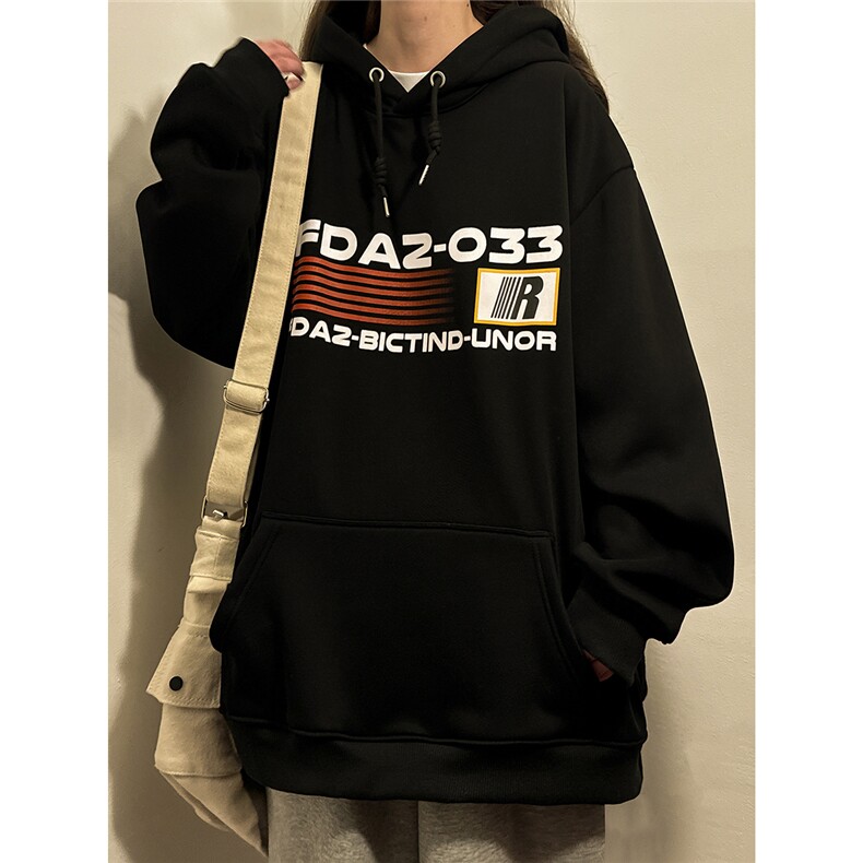1中性风连帽抽线印花字母设计大码M-5XL潮流卫衣男WY77764P58控78，男装卫衣，星座226-2