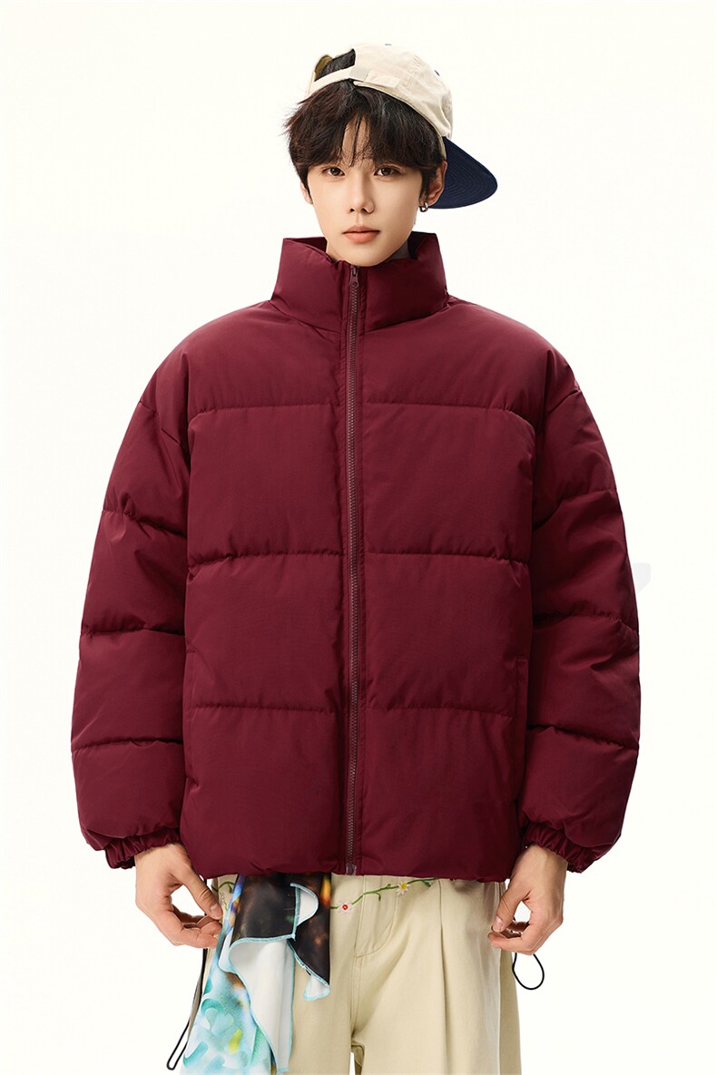 wassuphappy立领棉服男款冬季宽松保暖面包服外套青少年防寒棉衣,男装棉衣,电商A102