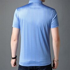 D30026钱塘2021-2夏季男士短袖T恤舒适商务桑蚕丝P125控价239，男装T恤，钱塘207-2