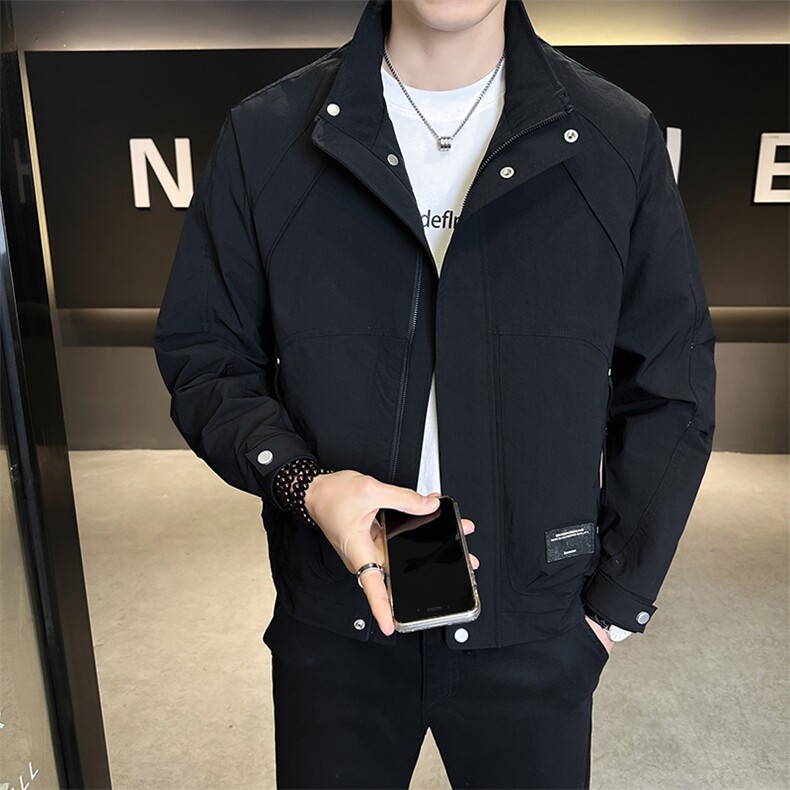 JK905-P85外套2026新款潮流青年休闲夹克衫男装立领上衣服，男装夹克，星座507A（原星座306B-2）