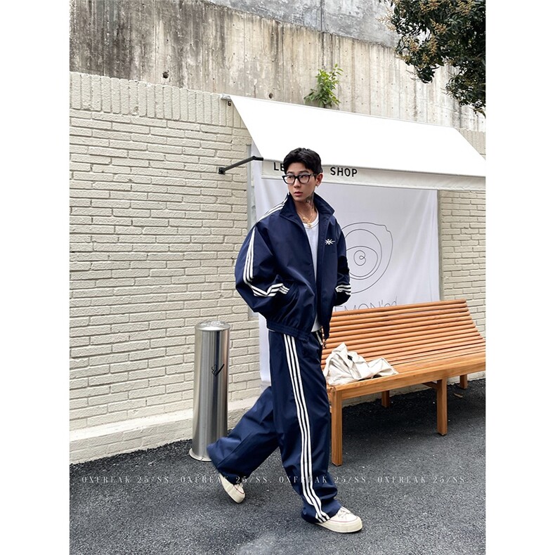 速干蓝色休闲运动夹克男宽松休闲裤,男装夹克,星座506A